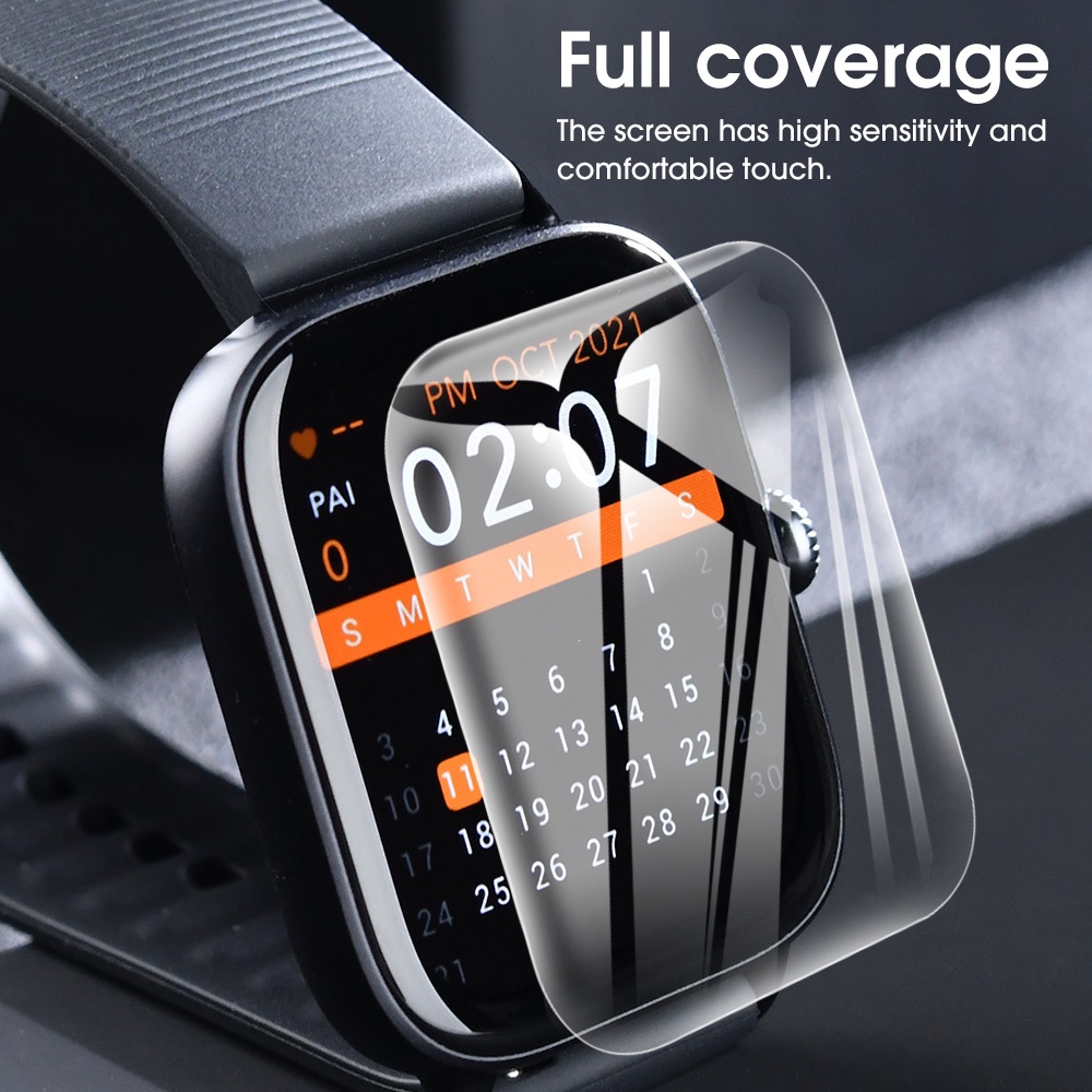 Miếng Dán Màn Hình Bằng TPU Mềm Trong Suốt Siêu Mỏng Cho Đồng Hồ Thông Minh Amazfit Bip 3
