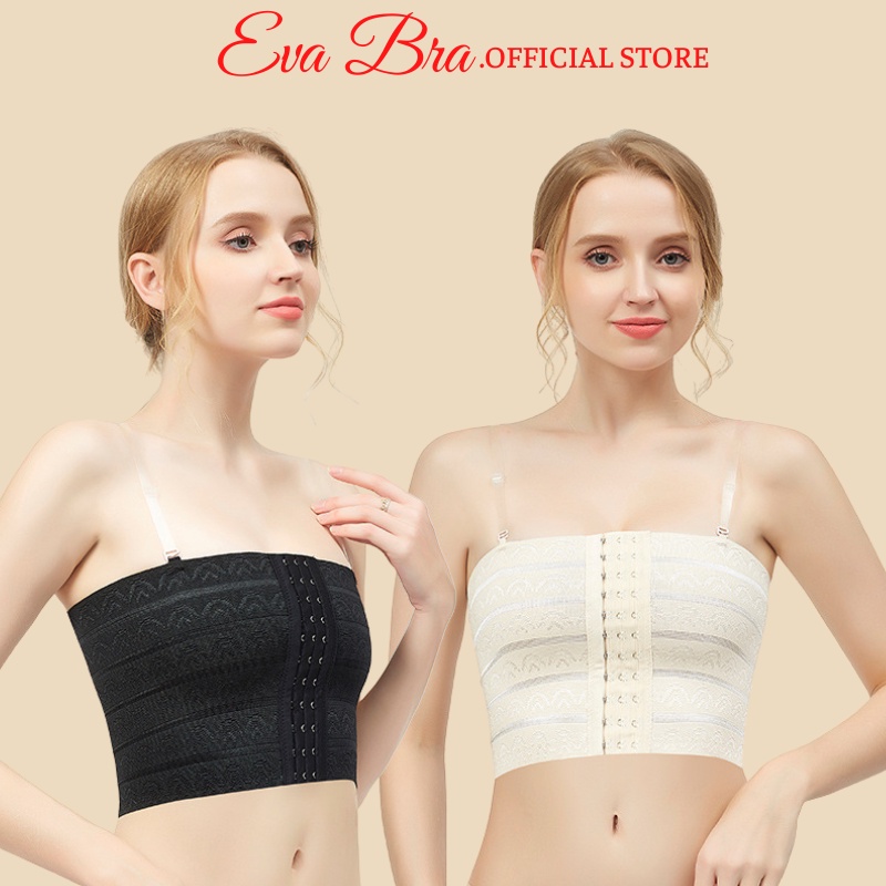 Áo nịt ngực tomboy Eva Bra thun dệt bảng to 20cm không viền ông ngực thoải mái - 8282