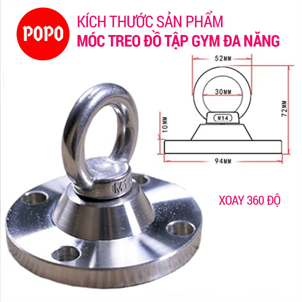 Móc treo đồ tập GYM &amp; YOGA tại nhà TRXP10 nhỏ gọn hiện đại đa chức năng POPO phụ kiện tập đa năng tại nhà