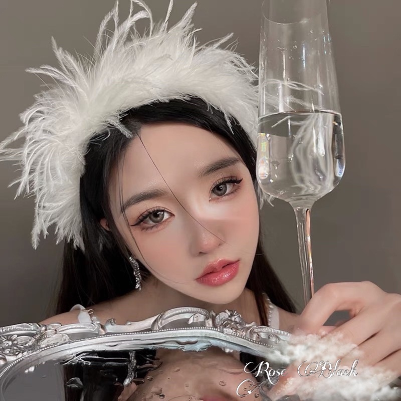 (VIP) Bờm tóc lông đà điểu phối lông vũ mã DT-983