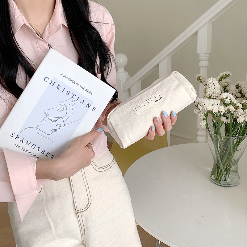 Túi Đựng Bút Chì / Đồ Trang Điểm Thiết Kế Đơn Giản Sáng Tạo Cho Học Sinh