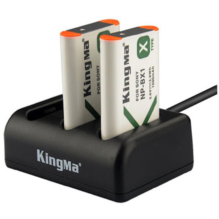Bộ 1 pin 1 sạc Kingma cho Sony NP-BX1 + Hộp đựng Pin, Thẻ nhớ