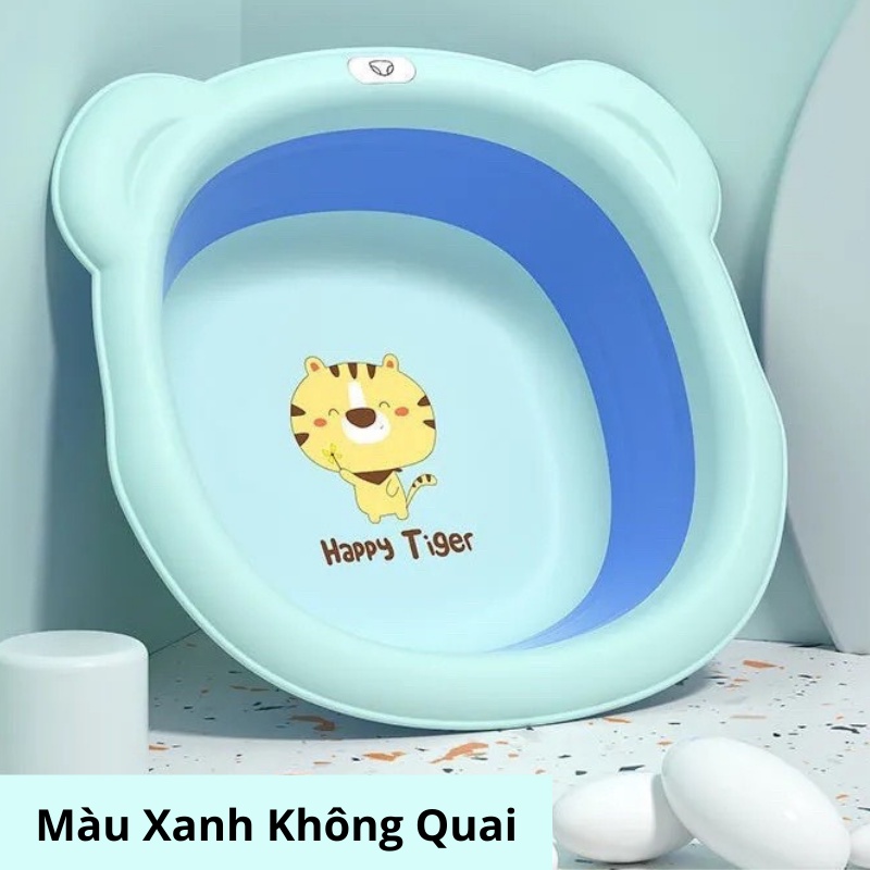Thau chậu rửa mặt gấp gọn Happy Tiger cho bé