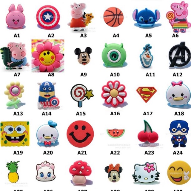 Sticker Jibbitz 2D, hình Sticker gắn dép (nhặt ngẫu nhiên hình) | BigBuy360 - bigbuy360.vn