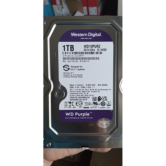 Ổ cứng Chuyên dụng Camera 6TB / 4TB / 1TB /2TB Purple tím chính hãng