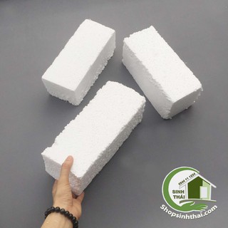 Mút xốp trắng cắm hoa giả, làm mô hình - mút xốp EPS cục vừa 25cm x 10cm x dày 10cm