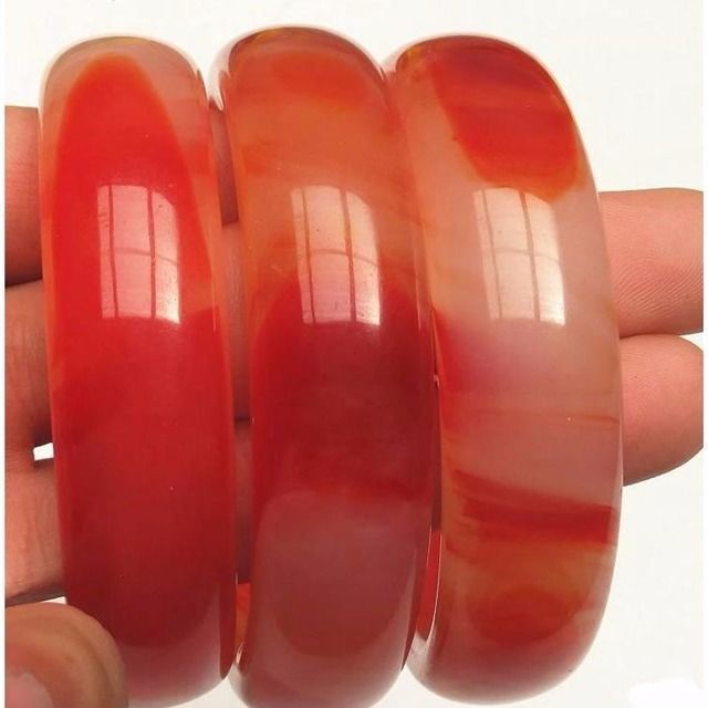 [Mua 2 Tặng! Vòng Đeo Tay Đá Mã Não Máu Gà / Máu Có Khóa Cài An Toàn Làm Quà Tặng Trang Sức Nữ