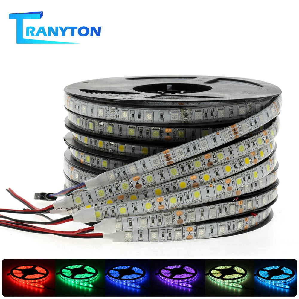 Đèn Led 5M Dc12 Led Strip Light 5050 300Leds Led Lighting White Warm White  | Shopee Việt Nam