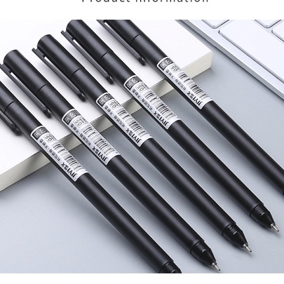 Bút bi mực gel ngòi 0.5mm màu đen mực đều nét chữ đẹp dụng cụ văn phòng phẩm