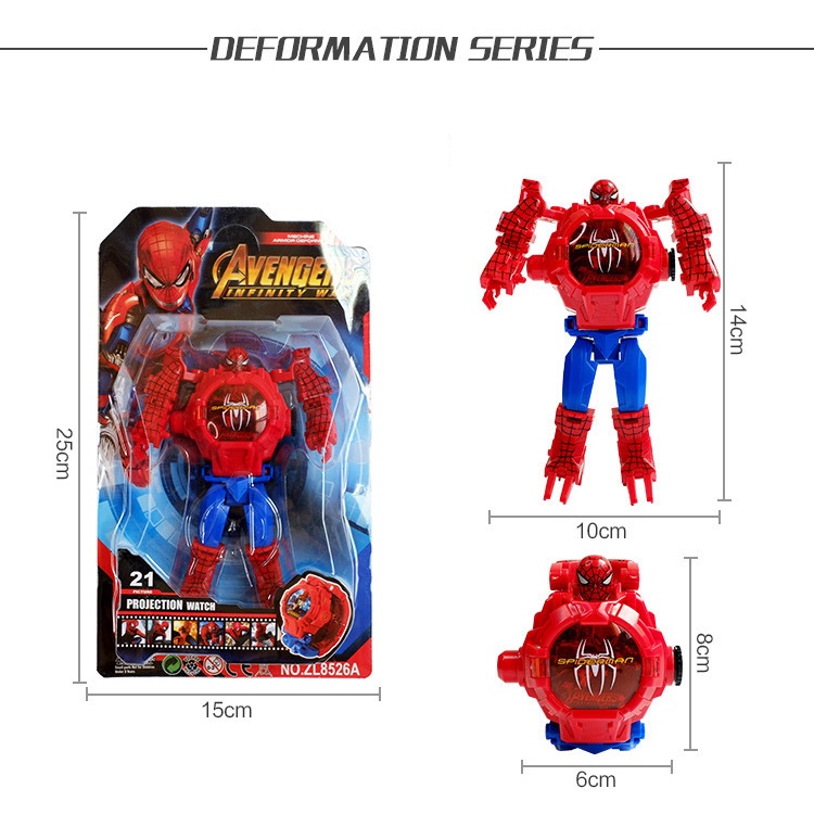 BP MART Mới Đồng Hồ Điện Tử 2 Trong 1 Hình Siêu Anh Hùng Cho Bé