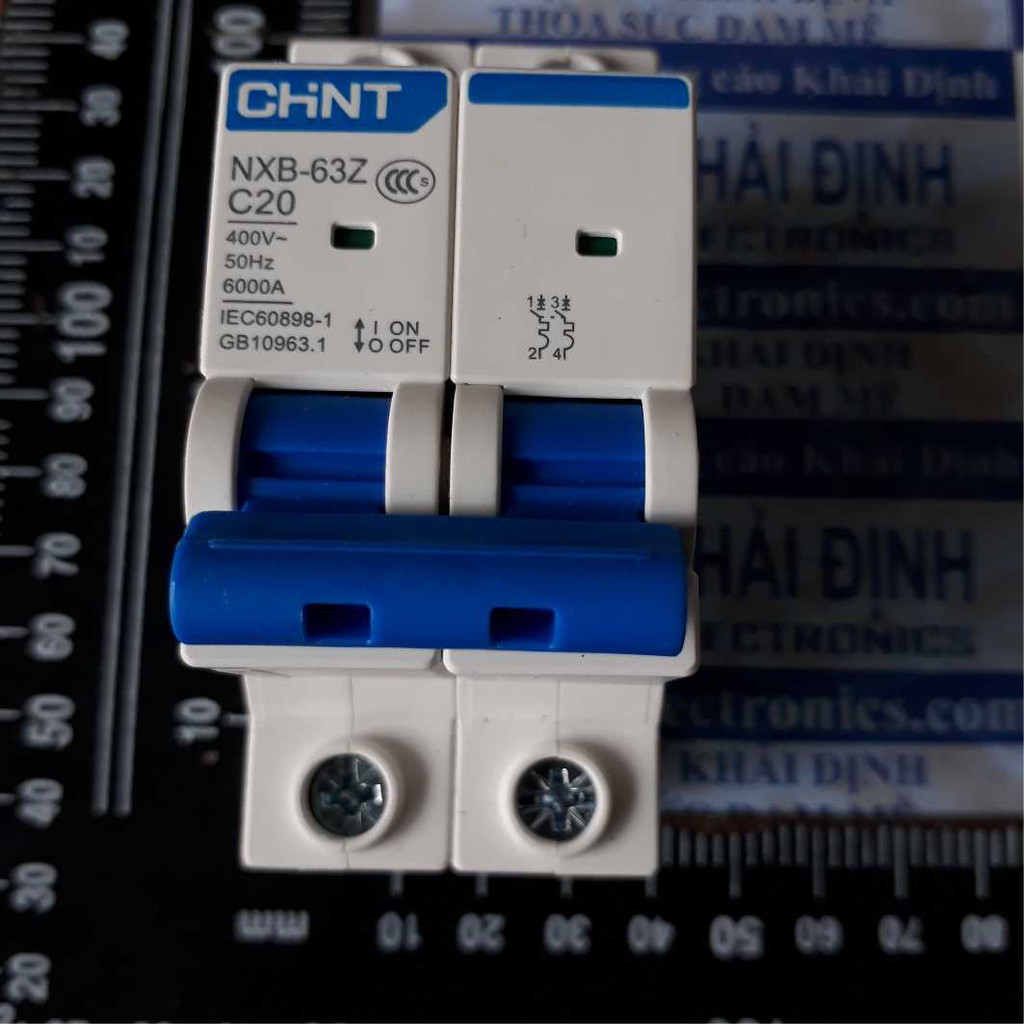 CB MCB AUTOMAX aptomat HÃNG CHINT ĐÓNG CẮT 2P 2 pha ĐÔI NXB-63Z 16A 20A 32A 40A 60A  kde3648