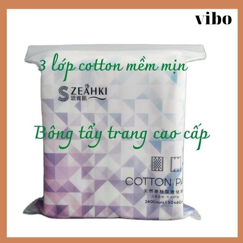 Bông cotton tẩy trang SZEAHKI mềm mịn chất lượng cao loại  100 miếng- 240 miếng - Cotton pads