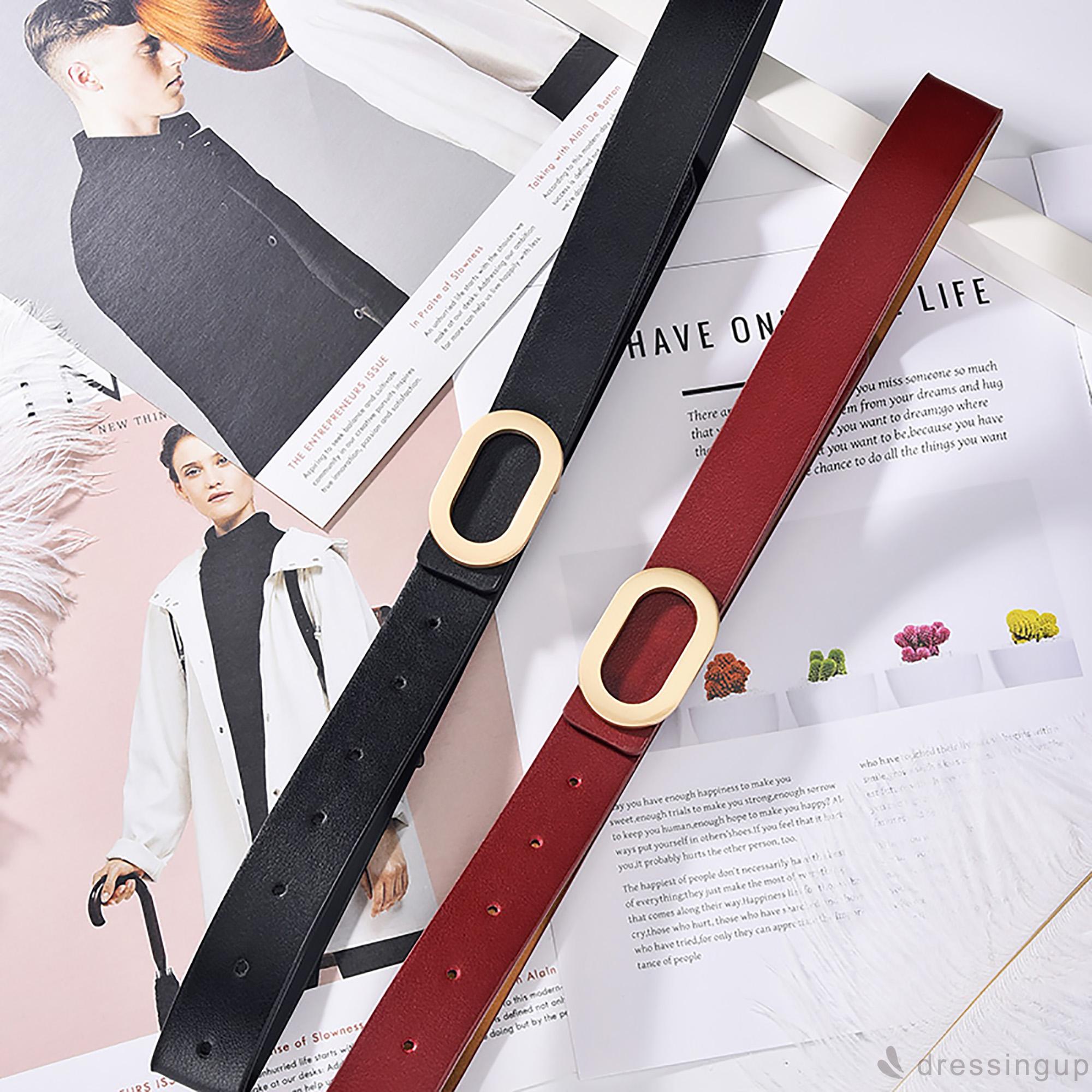 Thắt Lưng Da Khóa Hợp Kim Hình Oval Dành Cho Nữ | BigBuy360 - bigbuy360.vn