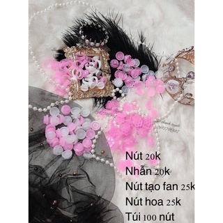 Nhẫn + nút + nút tạo fan + nút hoa
