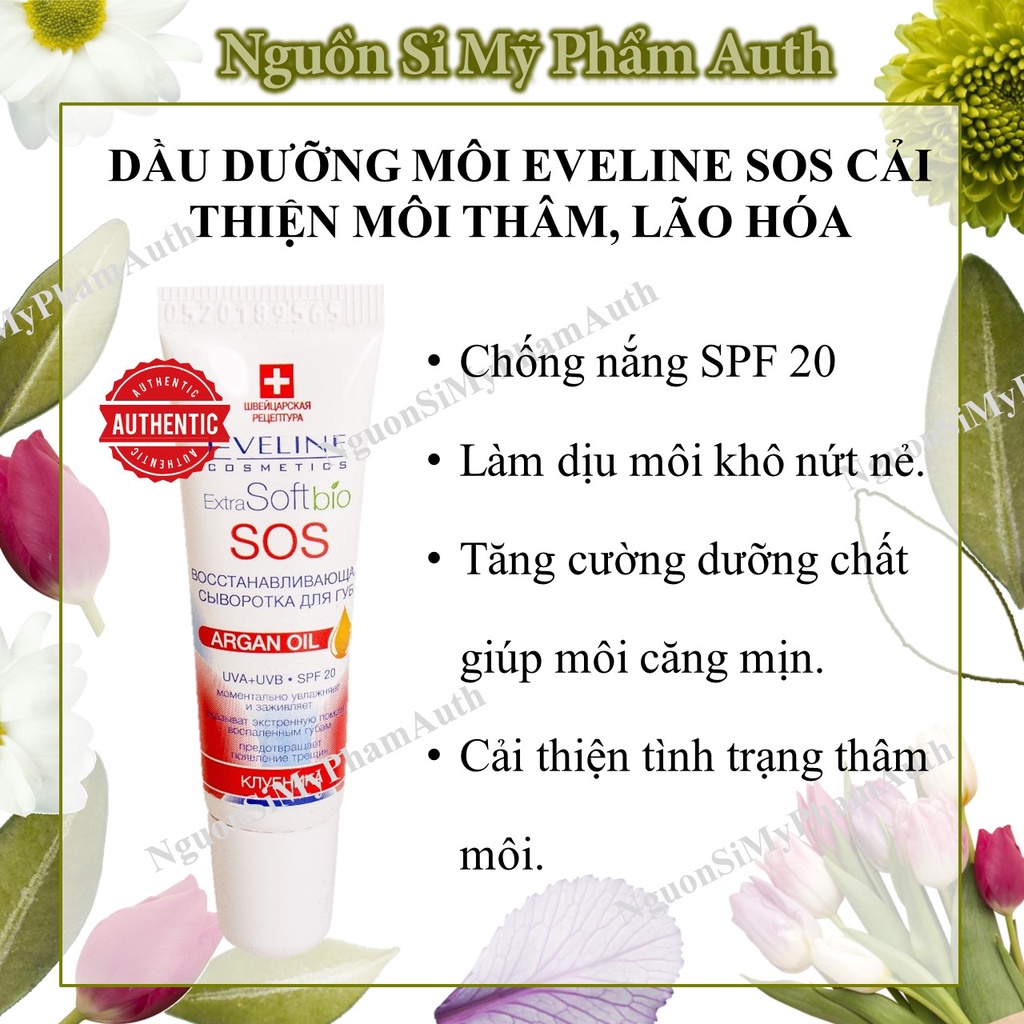 Dầu Dưỡng môi eveline  cải thiện môi thâm, môi lão hóa