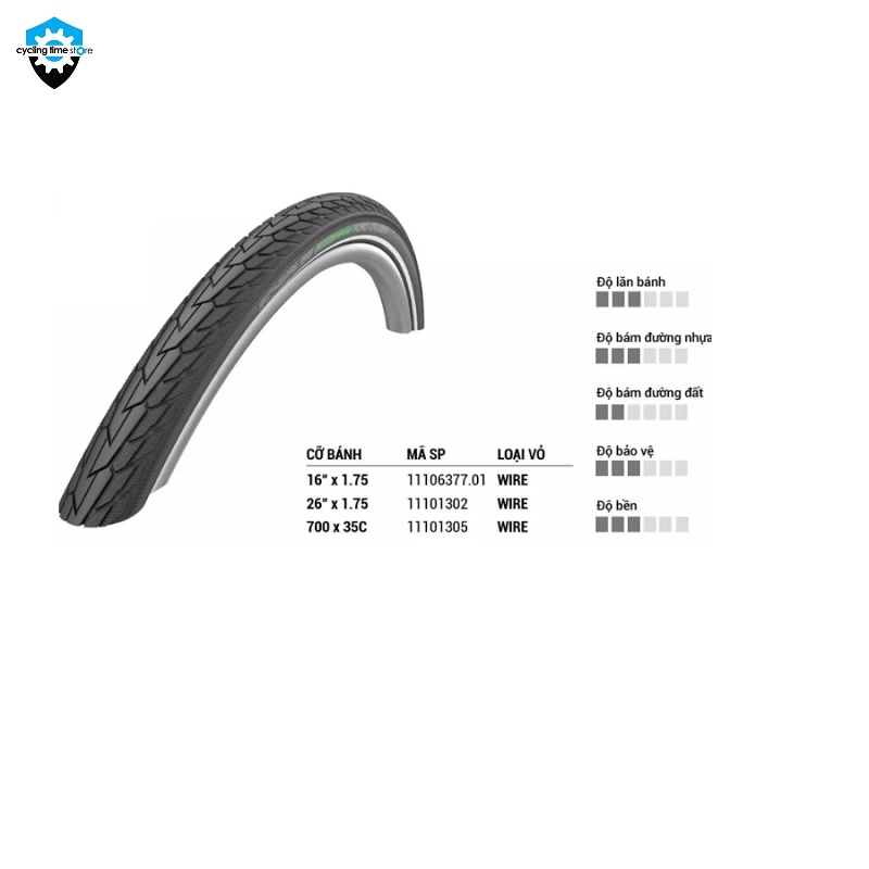 Lốp xe đạp Schwalbe Road Cruiser 26x1,75