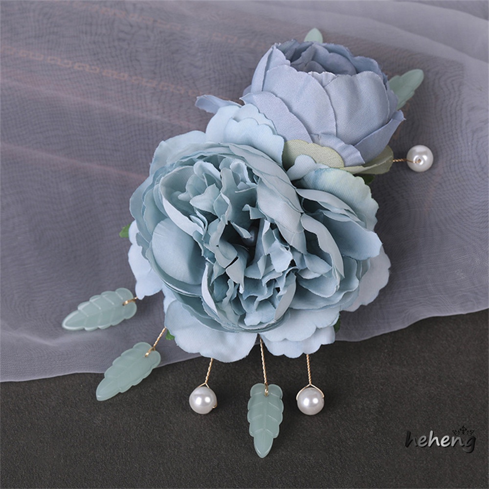 Kẹp Tóc Trang Trí Hoa Lụa Thời Trang Trung Hoa Cho Nữ