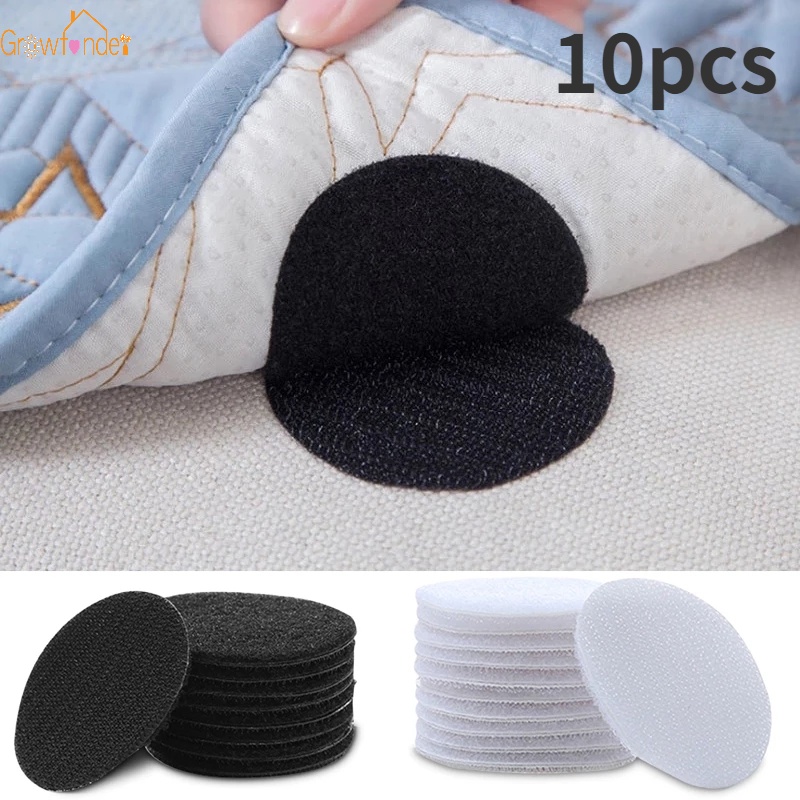 Bộ 10 Miếng Dán Hai Mặt Cố Định Tấm Trải Giường/Ghế Sofa Chống Trượt Tự Dính