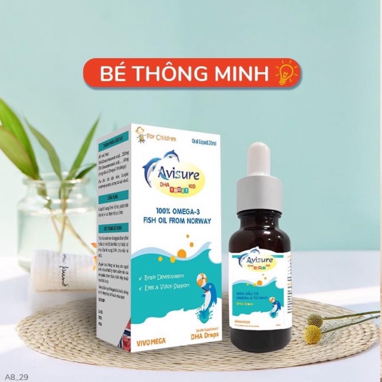 [Chính hãng] Bộ ba vi chất Avisure nhỏ giọt thiết yếu cho bé - Avisure DHA, sắt Safoli drop, vitamin D3-MK7 avisure0