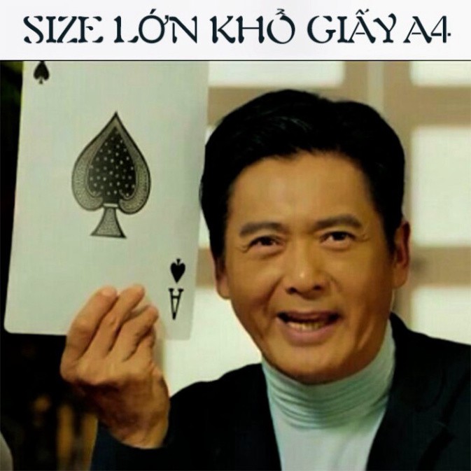 Bộ bài khổng lồ size khổ giấy A4 kích thước 28x21CM