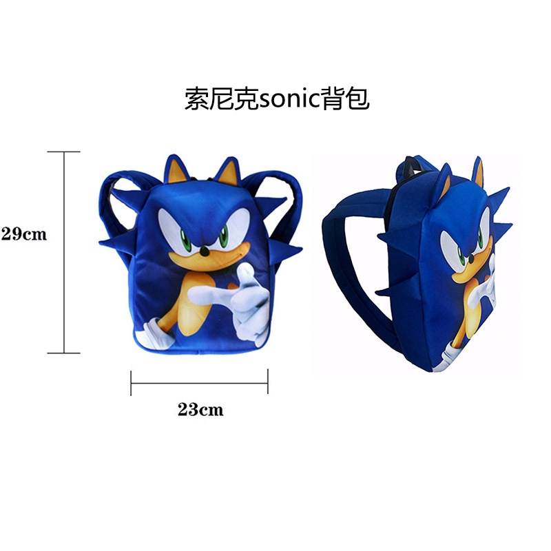 Ba lô đi học thoáng khí họa tiết nhím Sonic dễ thương cho bé mẫu giáo 2022