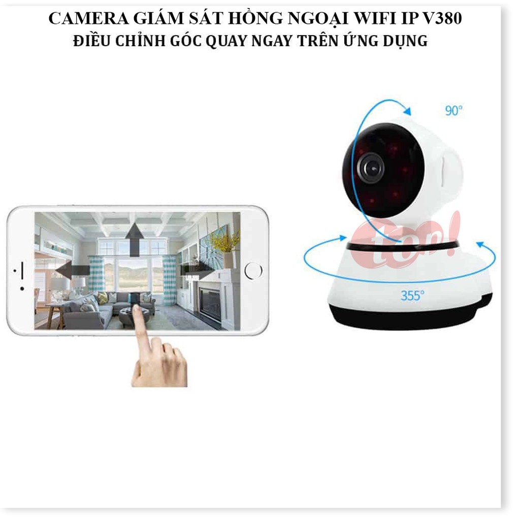 Camera Giám Sát Wifi V380 ✔Chính Hãng✔️ Kết nối không dây qua điện thoại, Đàm thoại 2 chiều, Xoay 360.