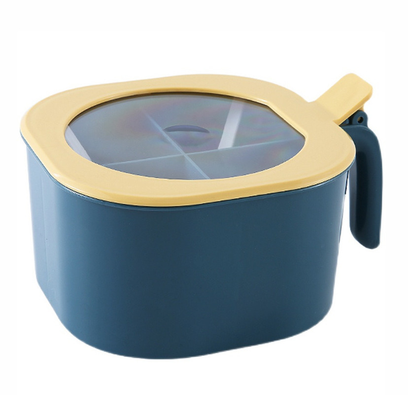 Hộp đựng gia vị nhà bếp kèm nắp đậy và muỗng tùy chọn màu sắc