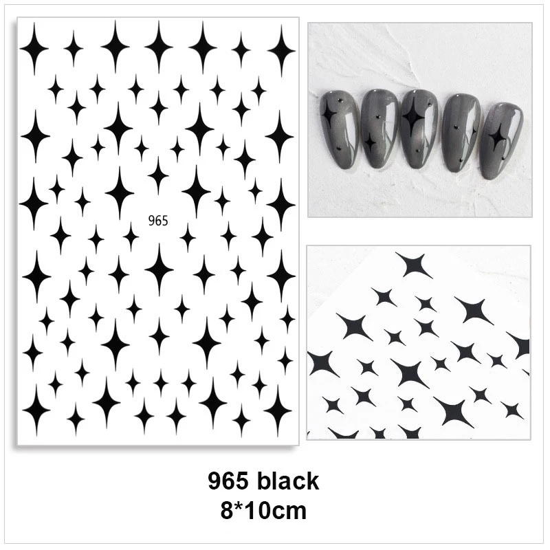 [Hàng mới về] Nhãn dán trang trí móng tay 3D hình ngôi sao lấp lánh