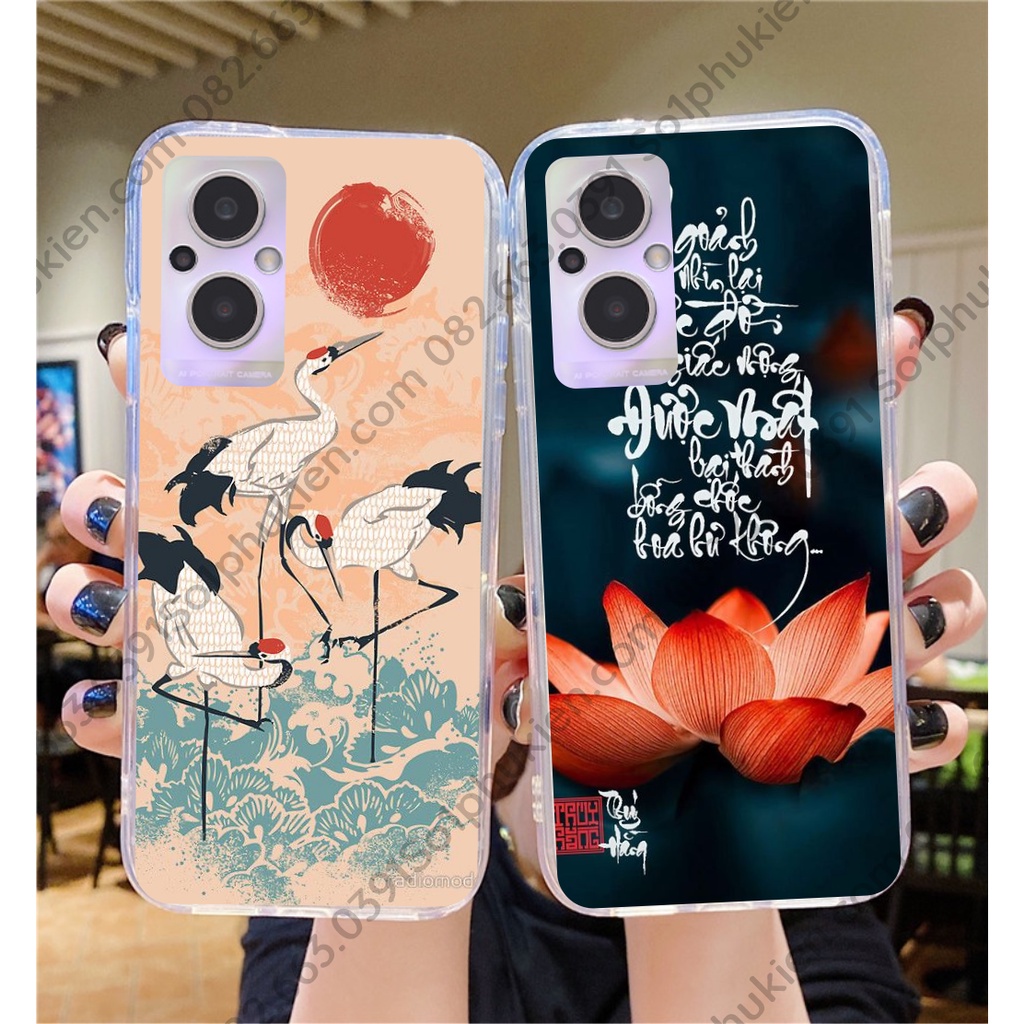 Ốp lưng Oppo Reno 7z 5G / Reno 7 4G / Reno 7 5G / Reno 8 4G/ 8Z 5G dẻo in hình thư pháp, nhiều mẫu đẹp, sang trọng
