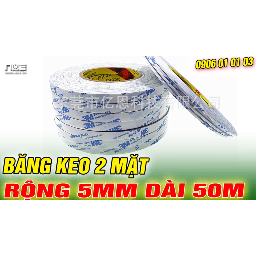 Keo dán 2 mặt siêu dính chuyên dụng cho màn hình LCD điện thoại kích thước 50M 5mm
