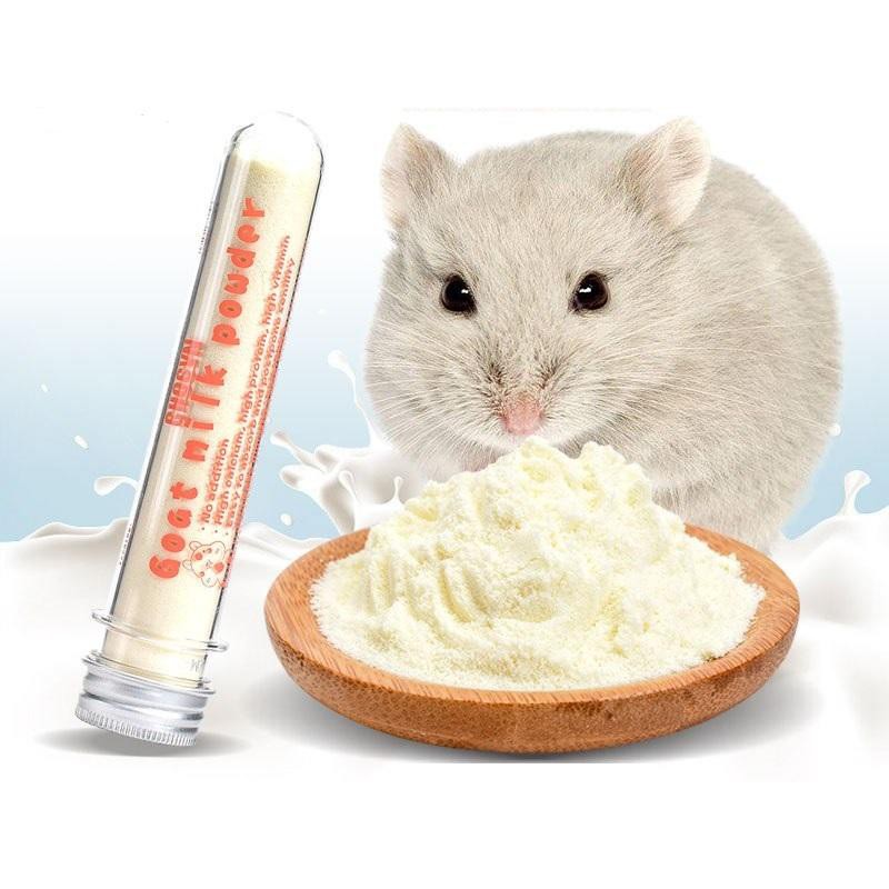 bột sữa dê 50gr  và dụng cụ pha dành cho hamster, thỏ, bọ, sóc, nhím,....