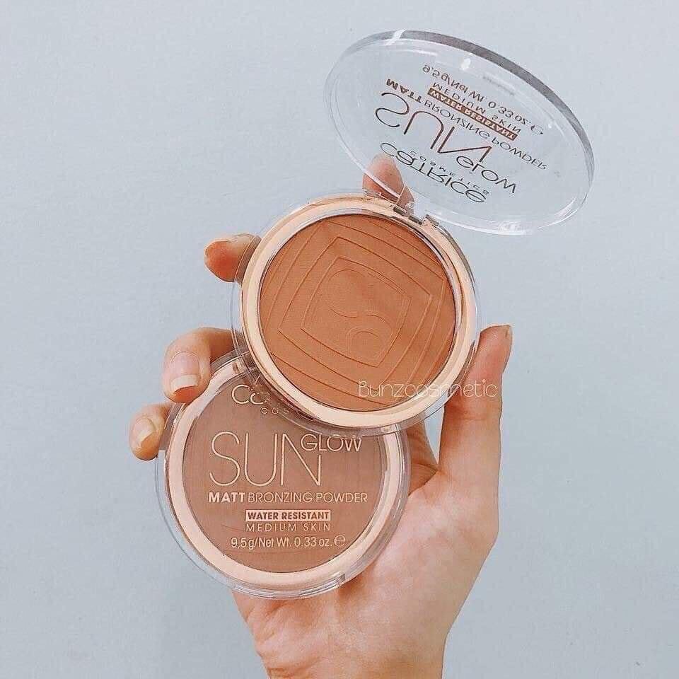 Tạo Khối Catrice Sun Glow Matt Bronzing Powder 9.5g - Phấn Nâu Mẫu Mới