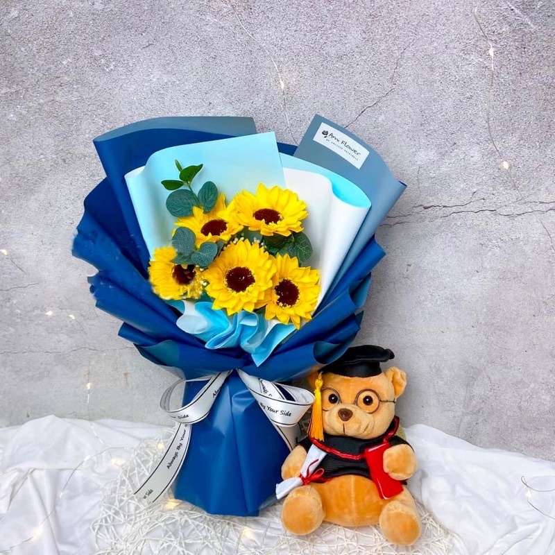 BÓ HOA SÁP HƯỚNG DƯƠNG 3-5-7-12 BÔNG CỰC XINH TẶNG TỐT NGHIỆP