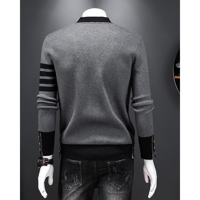 Áo Len, Áo len nam đẳng cấp lịch lãm sang trọng, dáng ôm body N36, hàng thiết kế cao cấp