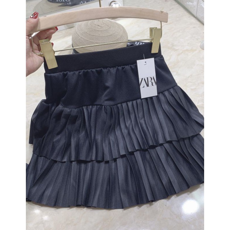 chân váy xếp ly 2 tầng