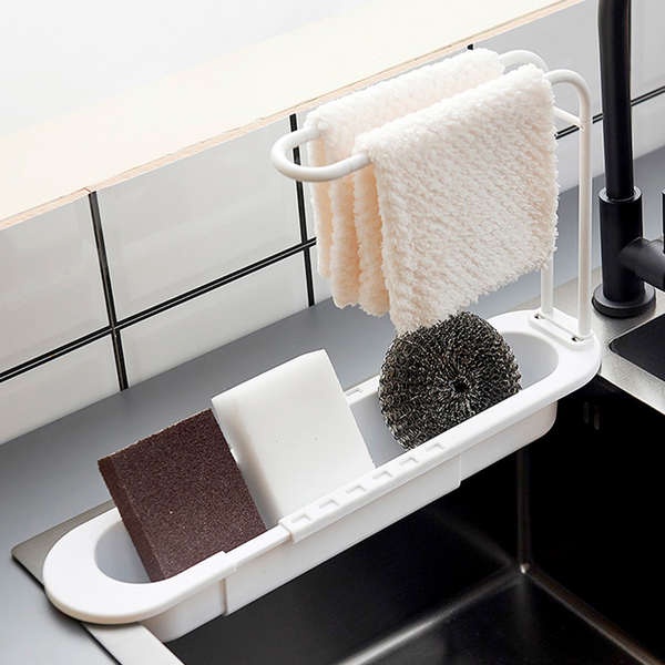 Có thể thu vào kệ bồn rửa cống nhà bếp gia đình Cung cấp lưu trữ tạo tác Bồn Rửa Chén Giá