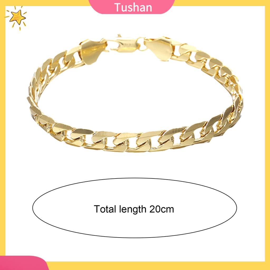 Lắc tay hợp kim mạ kiểu mắt xích phong cách Hip Hop cá tính cho nam đi club