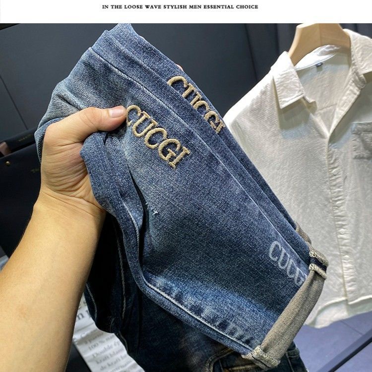 Quần Jean Dài Thiết Kế Mới 2021 Thời Trang Mùa Xuân Thu Dành Cho Nam