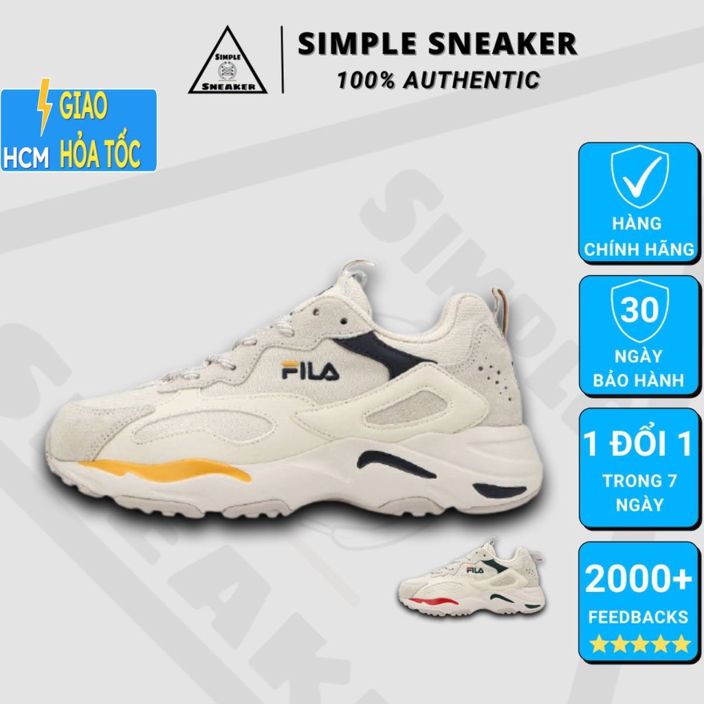 Giày Fila Ray Tracer Chính Hãng 💙FREESHIP💙 Fila Korea Ray Tracer Yellow - Giày Sneaker Thể Thao Nữ Fila - Simple Sneaker