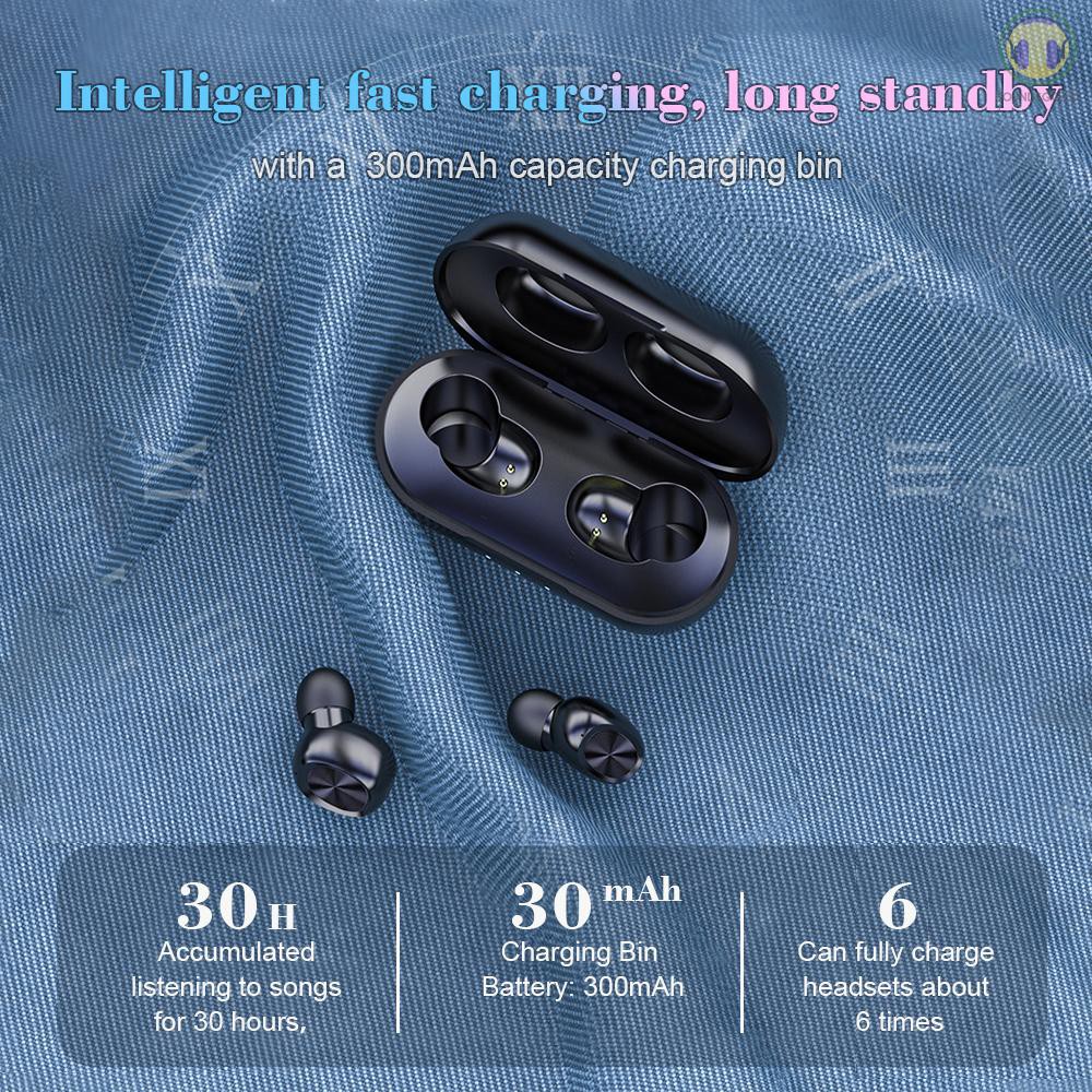 Tai nghe không dây chạm điều khiển âm lượng CVC8.0 B5 TWS HiFi Bluetooth 5.0 | BigBuy360 - bigbuy360.vn