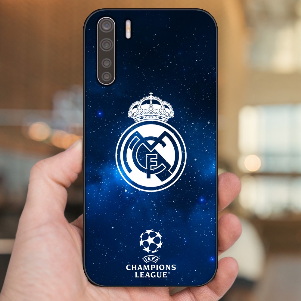 Ốp lưng Oppo A91, Reno 3 viền đen in hình Real Madrid