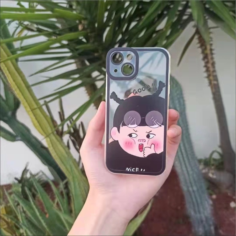 Casing Samsung Galaxy A23 A03S A02S A53 A33 A13 A52 A52S A32 A72 A12 A22 Lte A50 A50S A30S A71 A51 A31 A21 A20 A30 A21S M12 M22 M32 S20 FE S22 S22+ S21 S21+ Ultra Plus 4G 5G Cute Angel Eye Couple Cartoon Boy Girl Tpu Fine Hole Clear Soft Phone Case STD 19