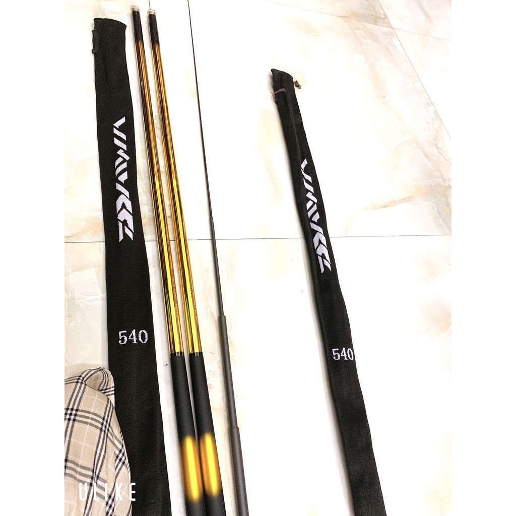 CẦN CÂU TAY ĐỘ CỨNG 6H DAIWA MÀU VÀNG SIÊU ĐẸP ( TẶNG CƯỚC 100M CỦA NHẬT ) CẦN CÂU ĐÀI CACBON  3m6-6m3 -DCYT