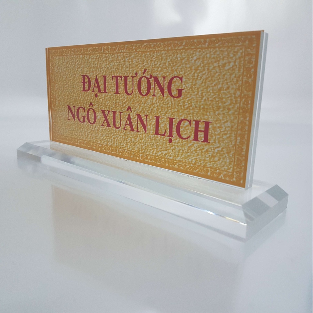 Biển chức danh mica để bàn100x200mm