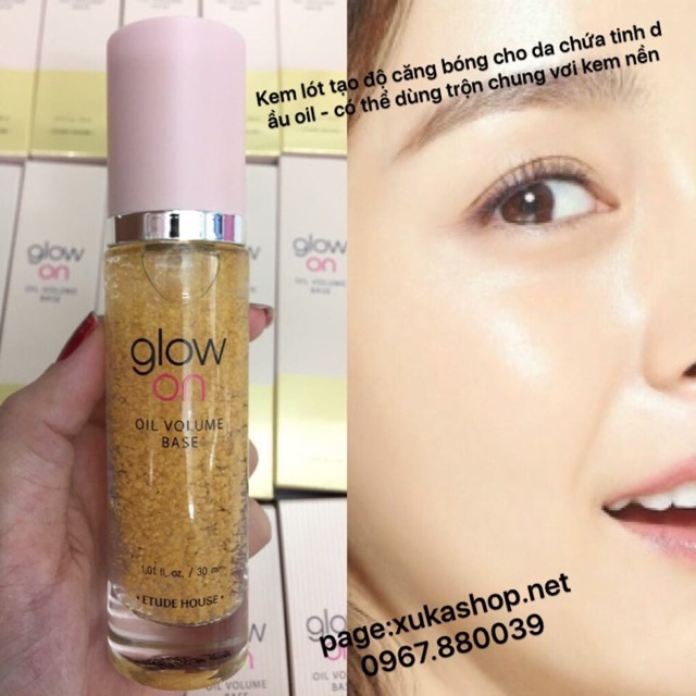 [Chính hãng] Kem lót có nhũ dạng Gel bắt sáng Etude House Glow on Base 30ml