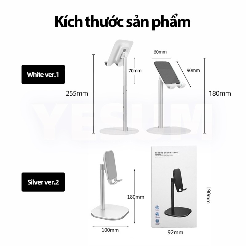 Máy tính để bàn đa năng Hợp kim nhôm Chân đế điện thoại di động Kim loại Khả năng mở rộng Giá đỡ điện thoại Áp dụng cho điện thoại di động và máy tính bảng