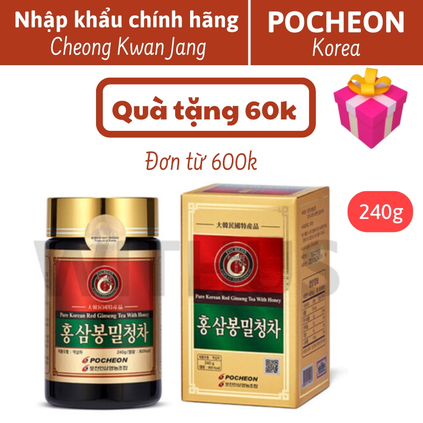 Cao trà hồng sâm và mật ong POCHEON 240g
