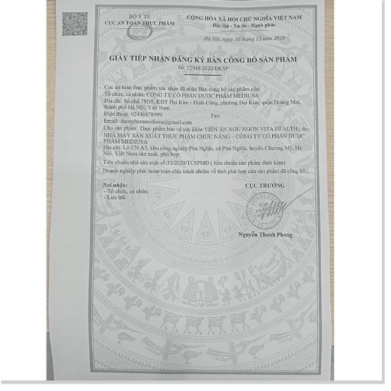 Viên uống - ăn ngủ ngon Vitahealth Bồi bổ sức khoẻ, dưỡng tâm an thần, giảm stress.