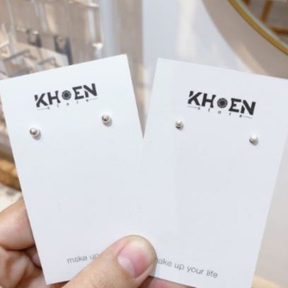 (1 Chiếc) Khuyên tai Hạt bi bạc 925 - Khoen Store