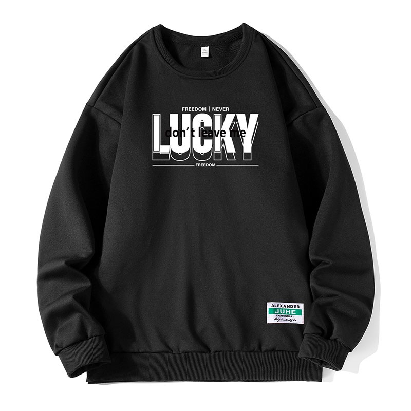 Áo Nỉ Dài Tay Cổ Tròn Form Rộng Thời Trang Xu Hướng Trẻ Trung Cho Nam